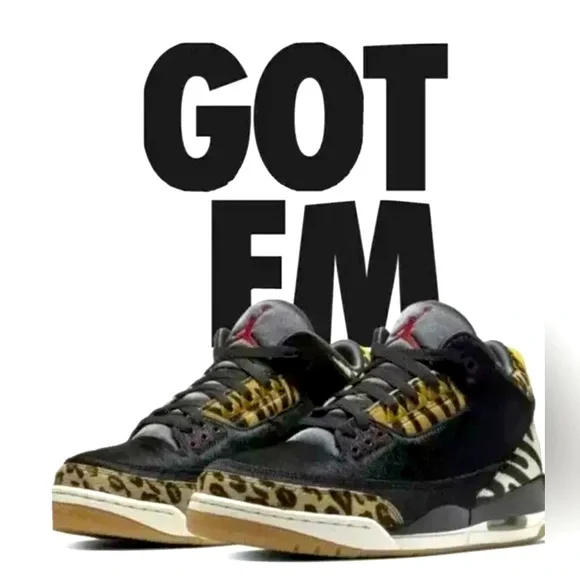 Air Jordan Retro SE Animal Instinct Zebra Leopard Hair-calf US MEN SIZE 